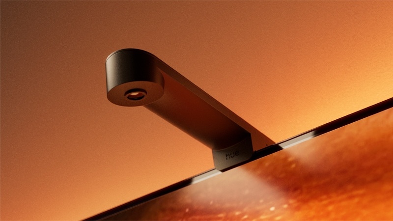 Philips Hue Play Screen Sync — detail kamery na televizoru, originální snímek výrobce.