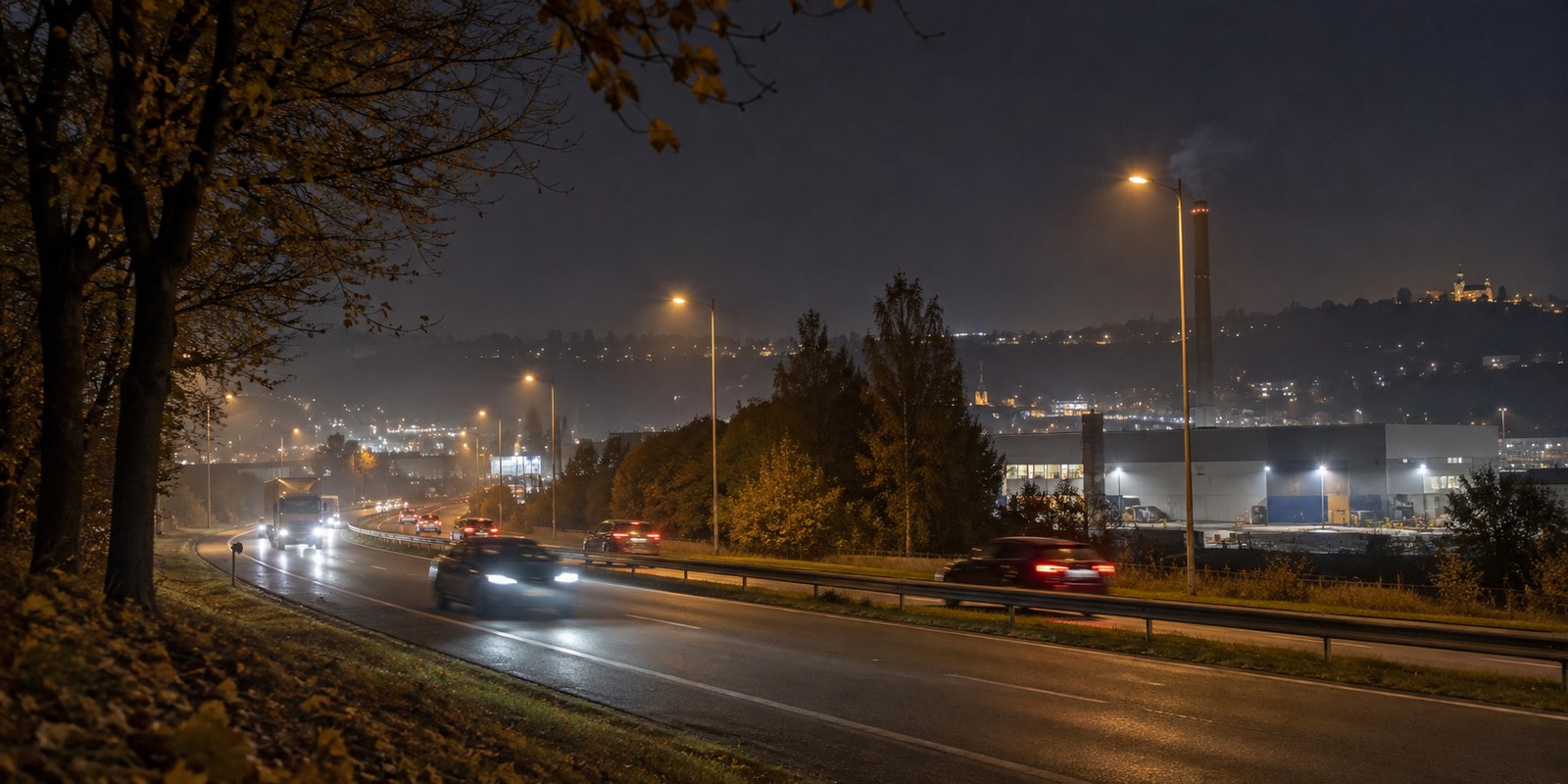 V městském prostředí působí světlo současně s dopravou a dalšími zátěžemi; jednotlivé vlivy nelze vždy posuzovat izolovaně.