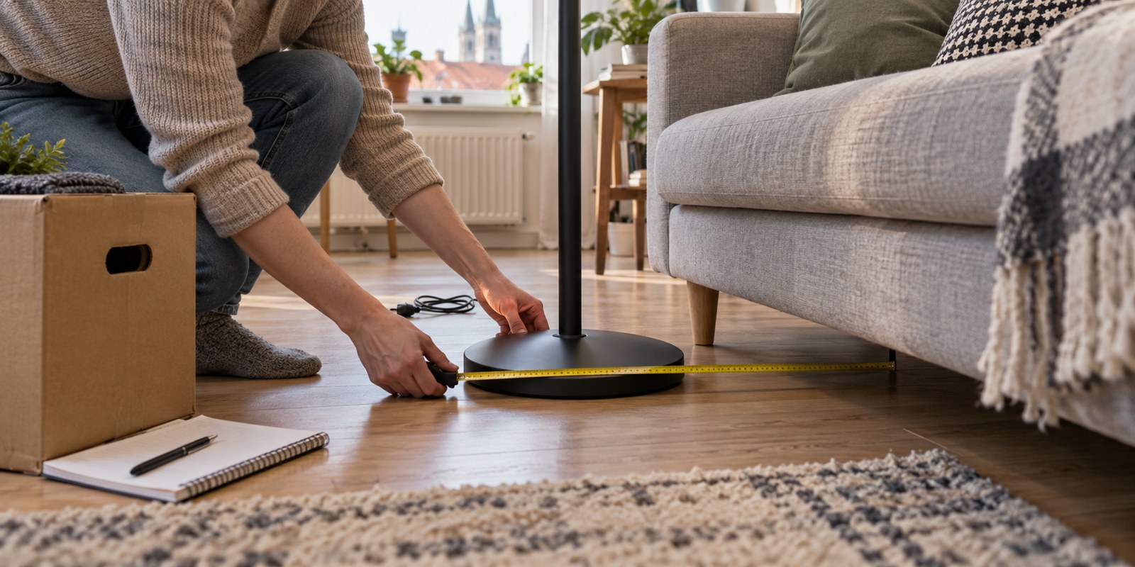 Před výběrem ověřte půdorys základny, prostor u nábytku i výšku mezery pod sedačkou. Výška podstavce může zabránit jeho zasunutí, i když šířka vyhovuje.