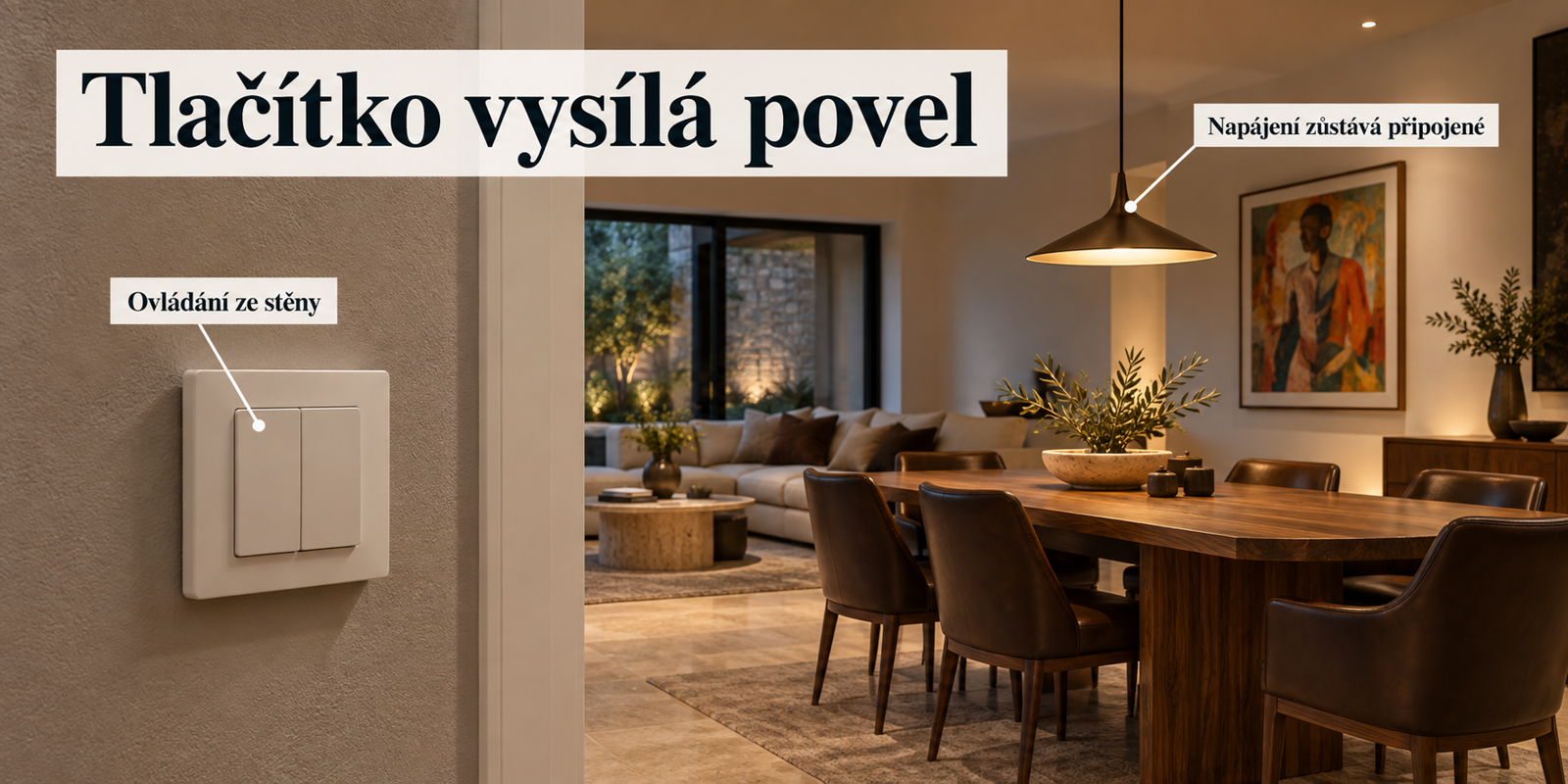 N&aacute;stěnn&yacute; ovladač chytr&eacute;ho osvětlen&iacute;